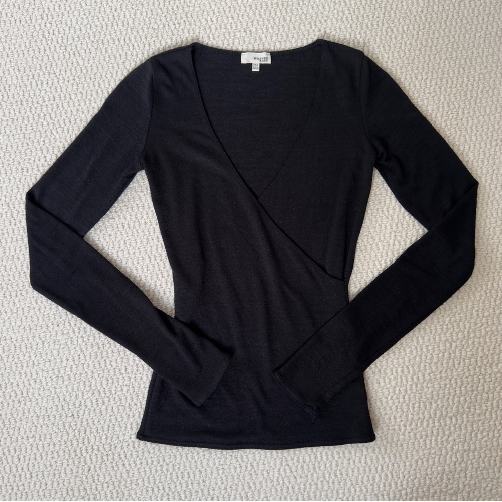 Wilfred Long Sleeve V-Neck Wrap Top Size XXS - Picture 6 of 6